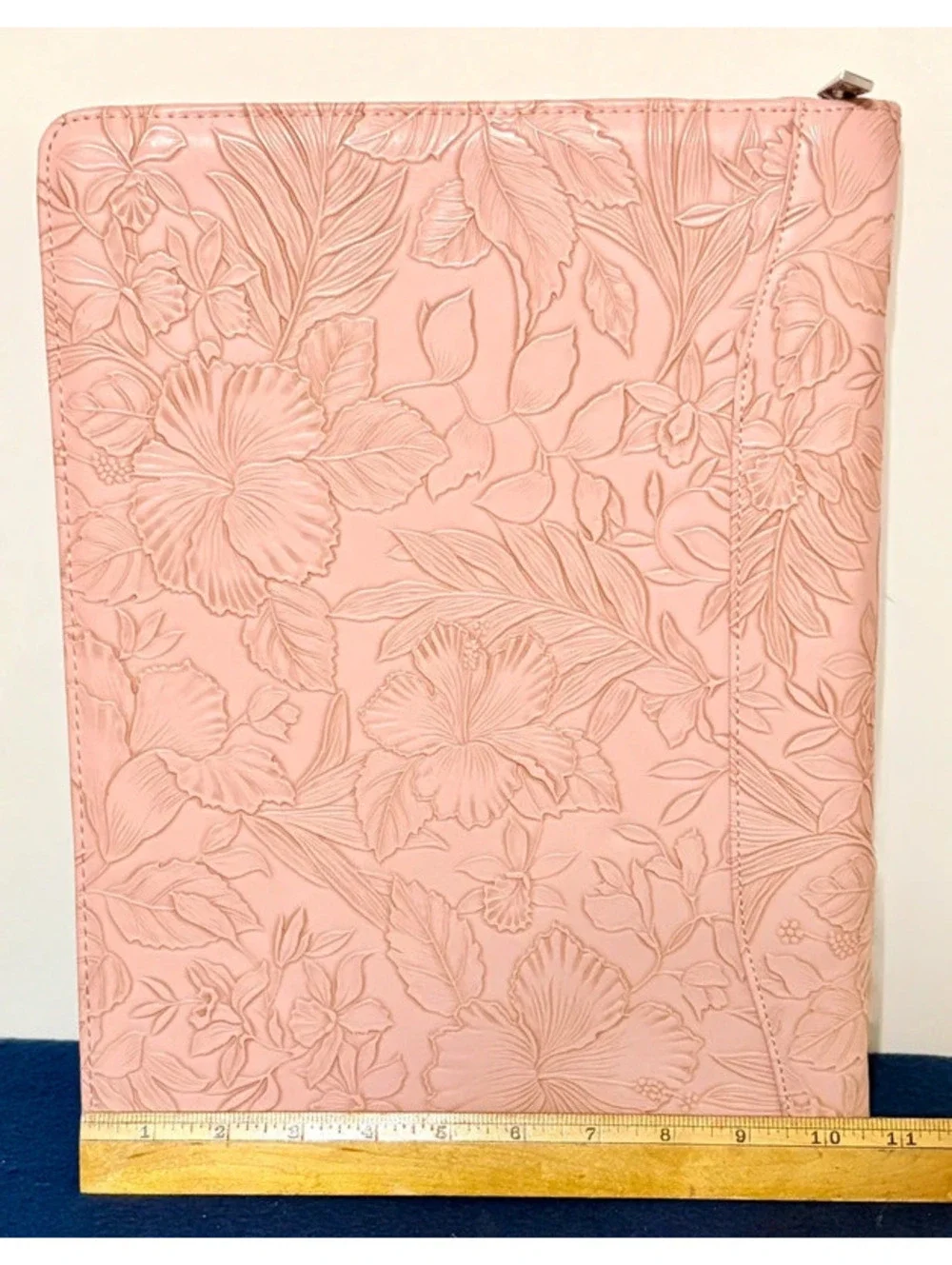 Hawaiian Floral Pink Pu Leather Portfolio
